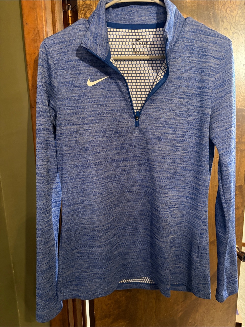 Nike Women's Royal Blue Quarter-Zip Performance Top